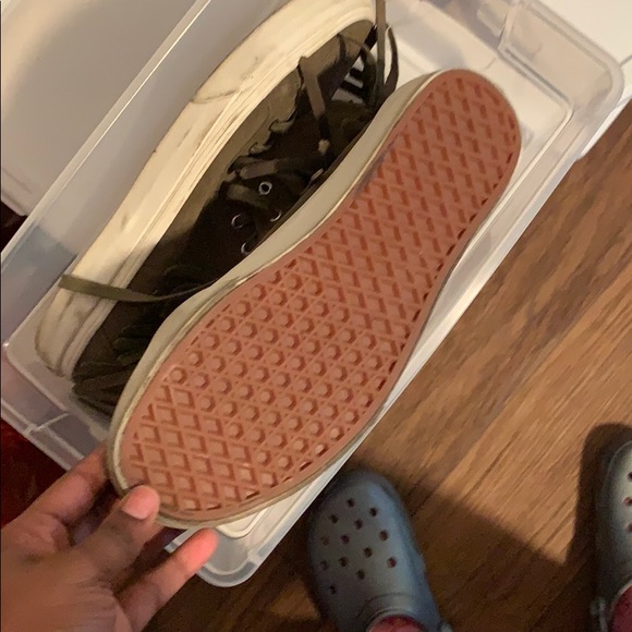 Olive Green Fringe Vans - Picture 2 of 2